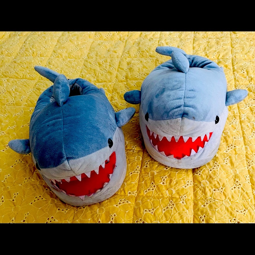ThinkGeek unisex shark slippers. Fits women’s size 8.5